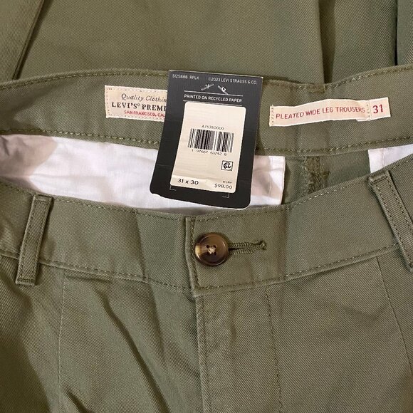 Levi's Premium Pleated Wide Leg Trousers 31 - Picture 10 of 14